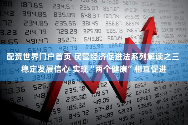 配资世界门户首页 民营经济促进法系列解读之三 稳定发展信心 实现“两个健康”相互促进